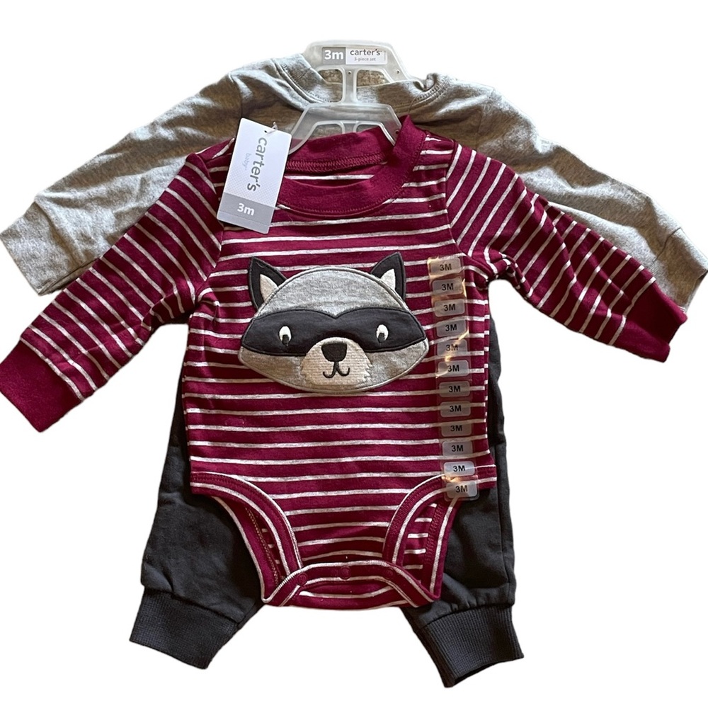 Carters 3 Piece Long sleeved Set NWT